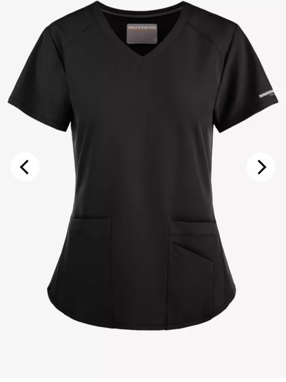 Skechers Women’s Black V-Neck Short Sleeve Scrub Top